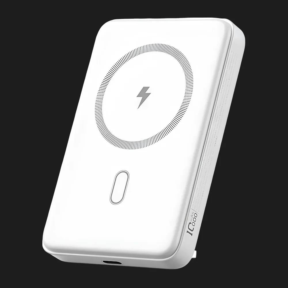 Зарядний пристрій Power Bank WiWU Wi-P043 PD20W Magnetic + Stand (White)