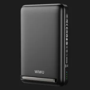 Зарядное устройство Power Bank WiWU Wi-P043 PD20W Magnetic + Stand (Black) в Хмельницком