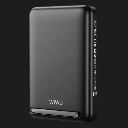 Зарядний пристрій Power Bank WiWU Wi-P043 PD20W Magnetic + Stand (Black)