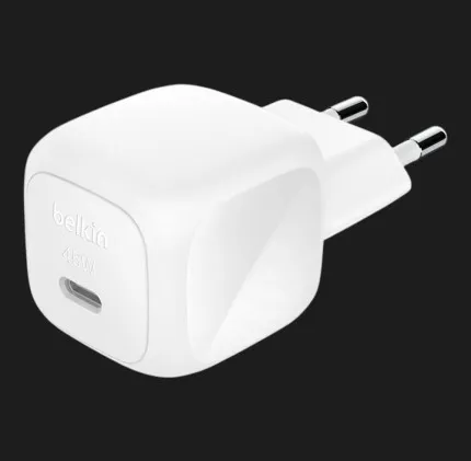 Блок живлення Belkin Home Charger 45W USB-C PD (White) (WCA013kqWH)