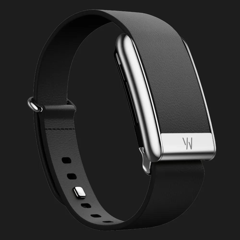 Ремінець Whoop LeatherLuxe Band для Whoop 5.0 (Black with Titanium) (Size S)