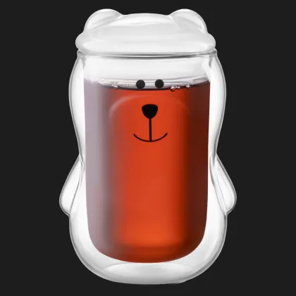 Набір чашок з кришкою та подвійними стінками Ardesto Animals 300 мл 2 шт. (AR2630BBR) в Ковелі