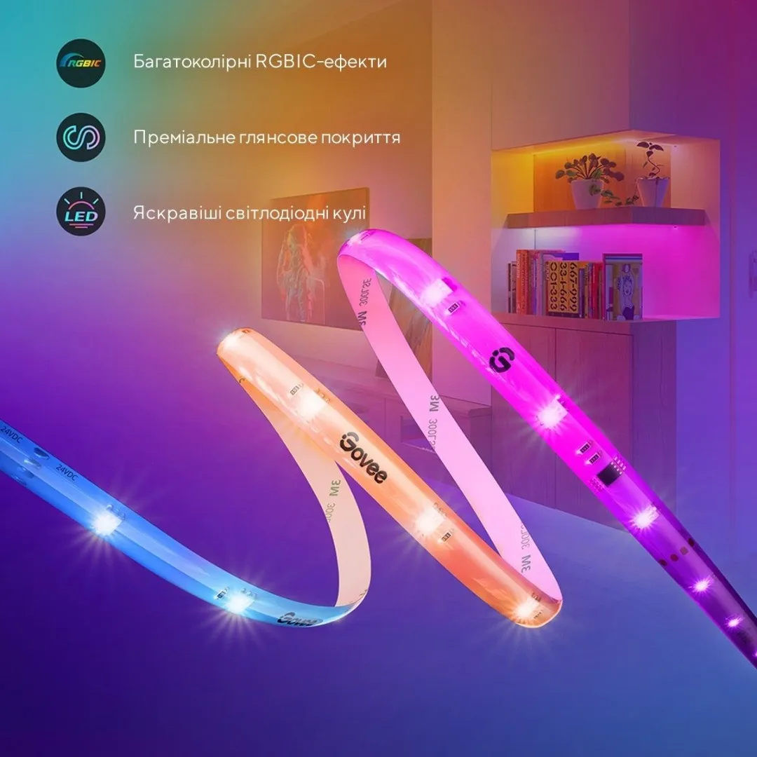 Лента светодиодная умная Govee H619A LED Strip Light With Protective Coating, 5м (White)