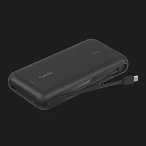 Зарядное устройство для Power Bank Belkin 20000мАh, 30Вт, встроенный кабель USB-C (Black) в Хмельницком