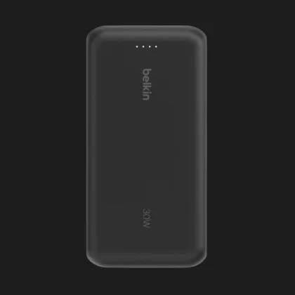 Зарядний пристрій Power Bank Belkin 20000мАh, 30Вт, вбудований кабель USB-C (Black)
