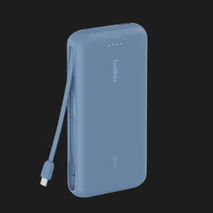 Зарядное устройство для Power Bank Belkin 20000мАh, 30Вт, встроенный кабель USB-C (Blue) в Хмельницком