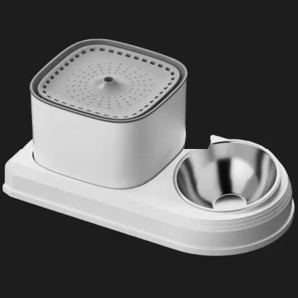 Поїлка з годівницею 2 в 1 Lapka (WF072) (White)