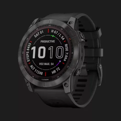 б/у Garmin Fenix 7X Sapphire Solar Carbon Gray DLC Titanium with Black Band