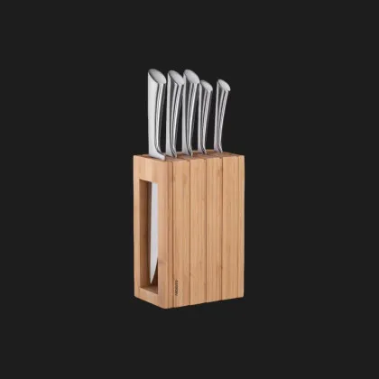 Набор ножей с блоком Ardesto Black Mars 6 предметов бамбук