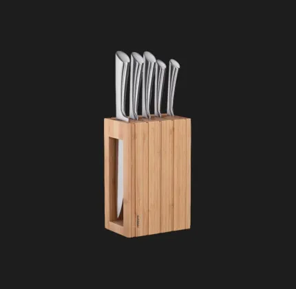 Набір ножів з блоком Ardesto Black Mars 6 предметів бамбук
