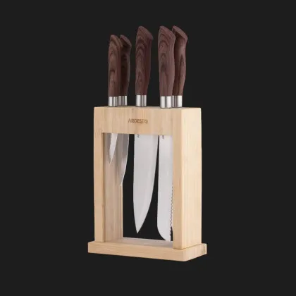 Набор ножей с блоком Ardesto Midori 6 предметов, бамбук