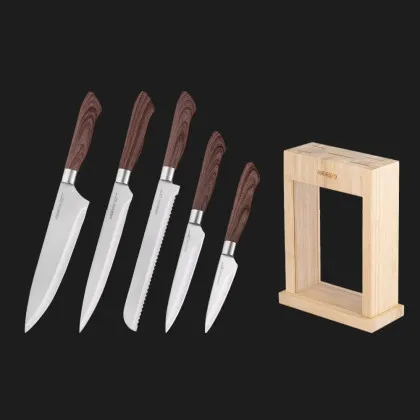 Набор ножей с блоком Ardesto Midori 6 предметов, бамбук