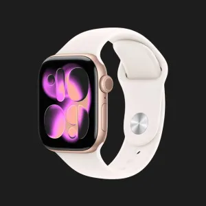 б/у Apple Watch Series 11 GPS 46mm Rose Gold Aluminum Case with Light Blush Sport Band - M/L (MEV74) (Хорошее состояние)