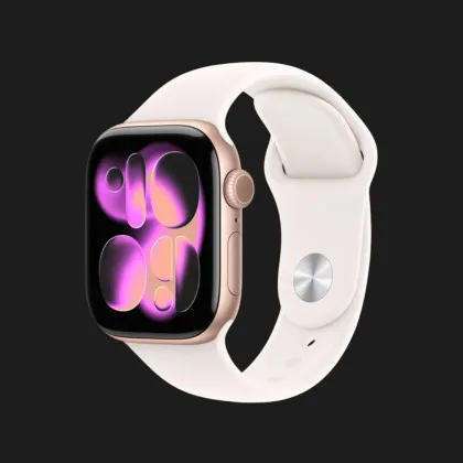 б/у Apple Watch Series 11 GPS 42mm Rose Gold Aluminum Case with Light Blush Sport Band - M/L (MEU44)
