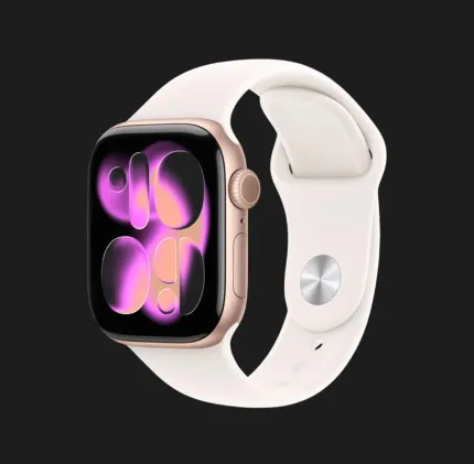 б/у Apple Watch Series 11 GPS 42mm Rose Gold Aluminum Case with Light Blush Sport Band - S/M (MEU04) (Хороший стан)
