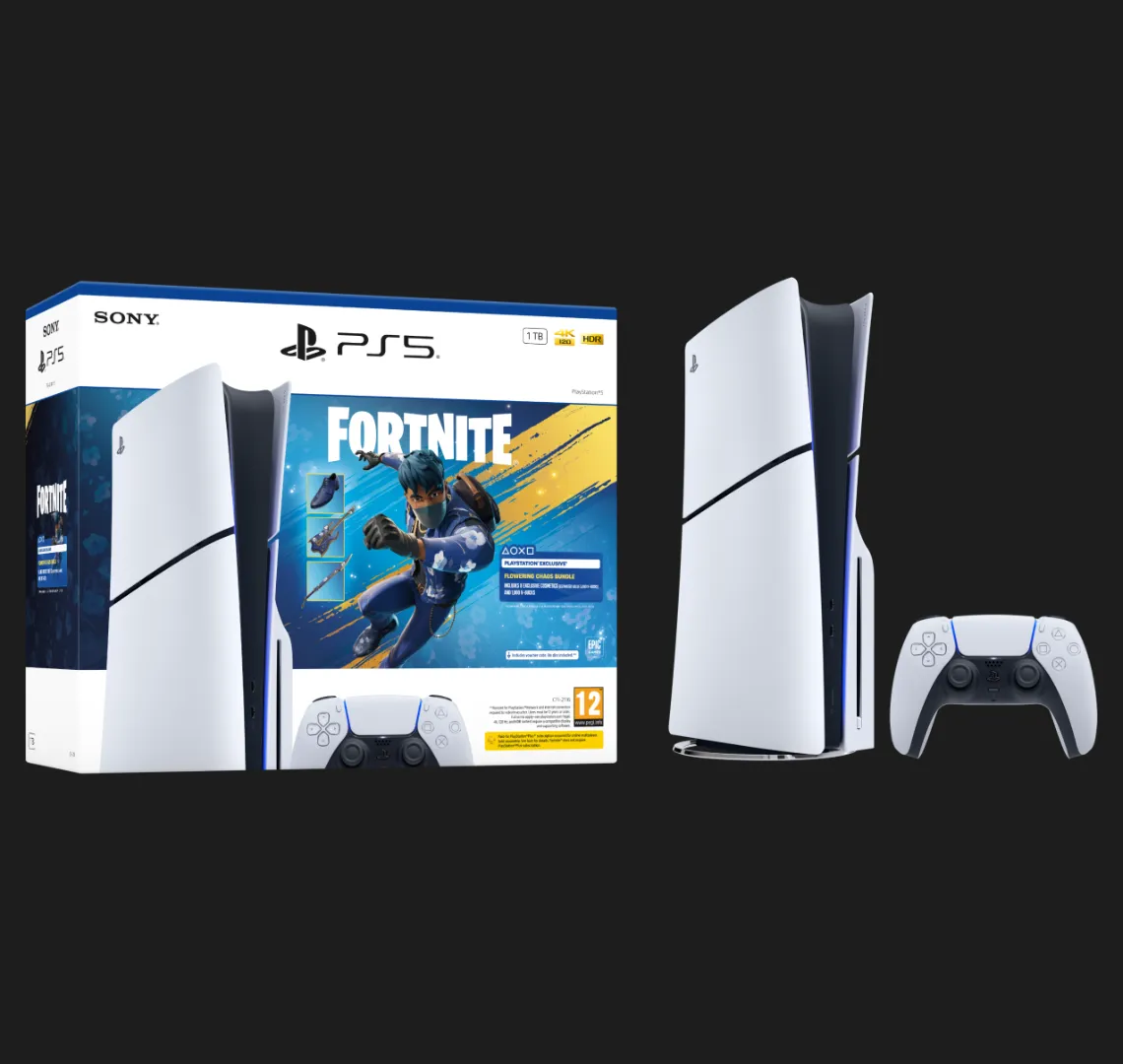 Ігрова приставка Sony PlayStation 5 Slim (Blu-Ray) (Fortnite Flowering Chaos Bundle) (1TB)