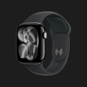 б/у Apple Watch Series 11 GPS 46mm Jet Black Aluminum Case with Black Sport Band - M/L (MEUX4) (Хорошее состояние)