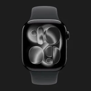 б/у Apple Watch Series 11 GPS 46mm Jet Black Aluminum Case with Black Sport Band - M/L (MEUX4) (Хорошее состояние)