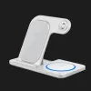 Безпровідна зарядка WiWU Wi-W020 Foldable 3 in 1 Wireless Charger (White)