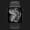 Apple Watch Series 11 GPS, 42mm Jet Black Aluminium Case with Black Solo Loop Size 8 (MEW04+MY7X3)