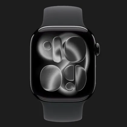 Apple Watch Series 11 GPS, 42mm Jet Black Aluminium Case with Black Solo Loop Size 5 (MEW04+MY7U3) в Киеве