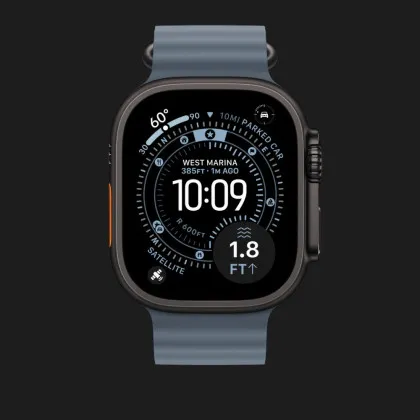 Ремінець Apple Ocean Band для Apple Watch 44/45/46/49 mm (Anchor Blue - Black Titanium) в Чернігові