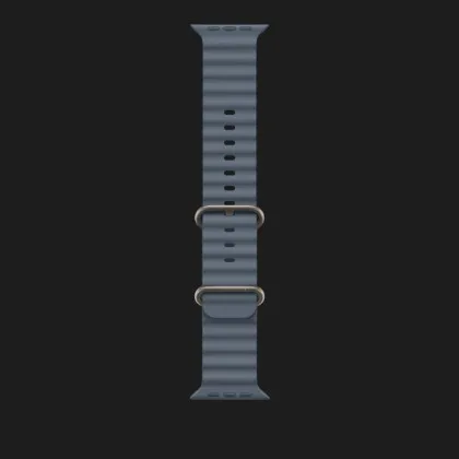 Ремінець Apple Ocean Band для Apple Watch 44/45/46/49 mm (Anchor Blue - Natural Titanium) в Чернігові