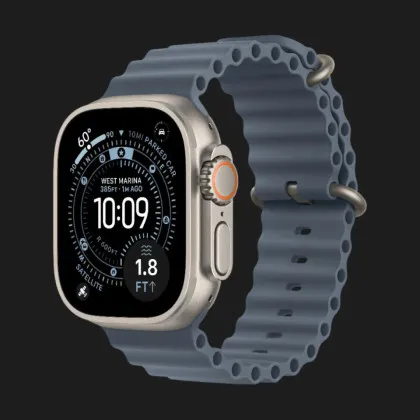 б/у Apple Watch Ultra 3 GPS + LTE, 49mm Natural Titanium Case with Anchor Blue Ocean Band (MEWH4) в Херсоне