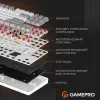 Клавиатура GamePro Genesis Metallic 87% Red switches (White) (UA)