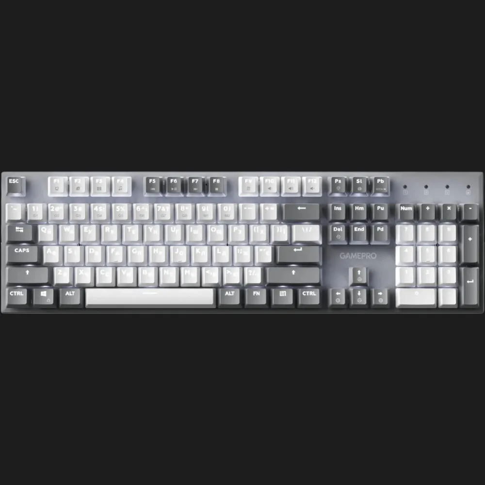 Клавіатура GamePro Genesis Metallic 100% Red switches (Gray) (UA)