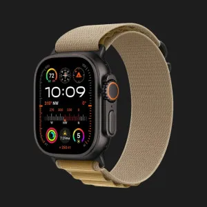 б/у Apple Watch Ultra 2 49mm GPS + LTE Black Titanium Case with Tan Alpine Loop Large (MYTF3, MYQ23) (Хороший стан)