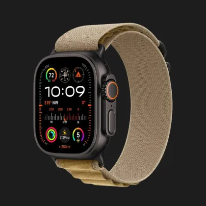 б/у Apple Watch Ultra 2 49mm GPS + LTE Black Titanium Case with Tan Alpine Loop Large (MYTF3, MYQ23) в Сумах