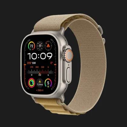 б/у Apple Watch Ultra 2 49mm GPS + LTE Titanium Case with Tan Alpine Loop Medium (MX4F3)