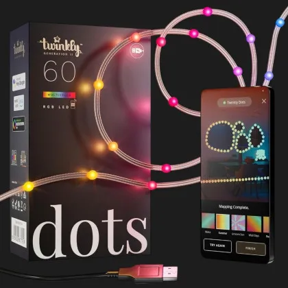 Гірлянда Smart LED Twinkly Dots Lights RGB 60 IP20 3м, без БЖ в Білій Церкві