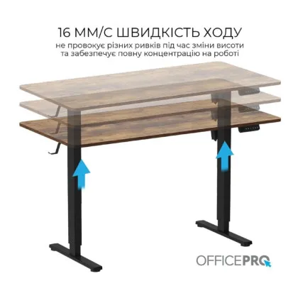 Компьютерный стол OfficePro ODE1470DW (Dark Wood/Black)