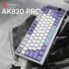 Клавіатура ігрова Ajazz AK820 PRO Gift Switch (White/Purple) (AK820PRO-G-PWB) (UA)
