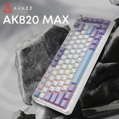 Клавиатура игровая Ajazz AK820 MAX Magnetic Switches (White/Purple) (AK820MAX-WM-PWB) (UA)