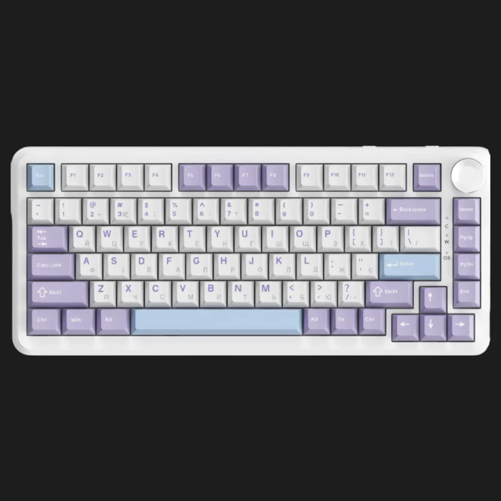 Клавіатура ігрова Ajazz AK820 MAX Magnetic Switches (White/Purple) (AK820MAX-WM-PWB) (UA)