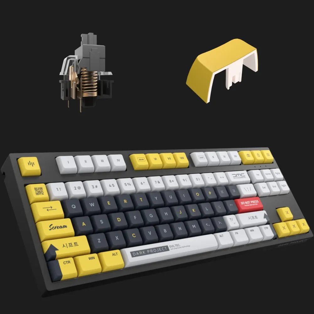 Клавіатура Dark ProjectT Pro KD87A Keyboard Ltd Sub Gateron Ink Red (DP-KD-87A-028000-GIR) (Black) (UA)