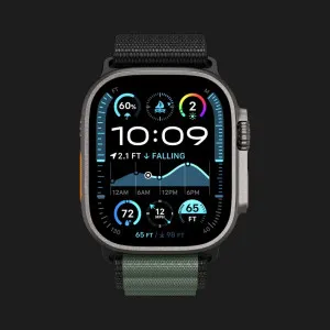 Ремешок Spigen WBF1 для Apple Watch 44/45/46/49mm (Black Green)