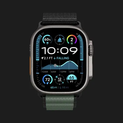 Ремінець Spigen WBF1 для Apple Watch 44/45/46/49mm (Black Green) в Самборі