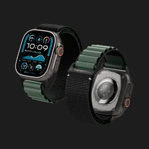 Ремешок Spigen WBF1 для Apple Watch 44/45/46/49mm (Black Green)