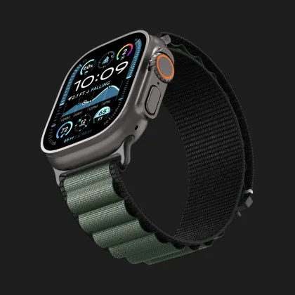Ремінець Spigen WBF1 для Apple Watch 44/45/46/49mm (Black Green) в Самборі