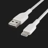 Кабель Belkin Braided USB-A to USB-C 1m (White)