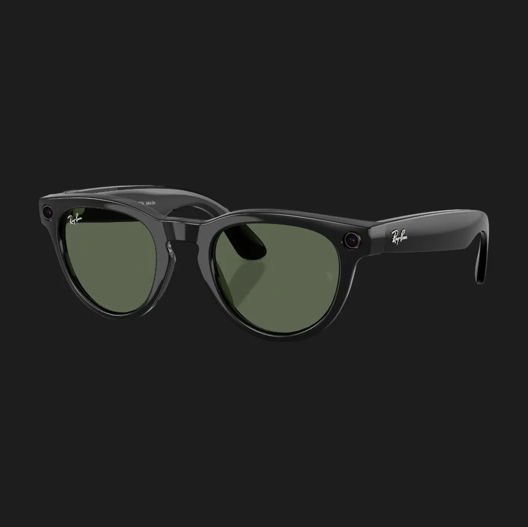 Смарт-окуляри Ray-Ban Meta Headliner (Gen 2) Low Bridge Fit (Shiny Black/G-15 Green) (RW4013F 601/71 51-23) (M)