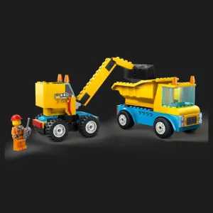 Конструктор LEGO City Будівельна вантажівка й кулястий кран-таран (60391)