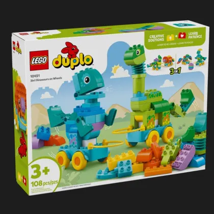 Конструктор LEGO DUPLO Динозаври на колесах 3 в 1 (10451)