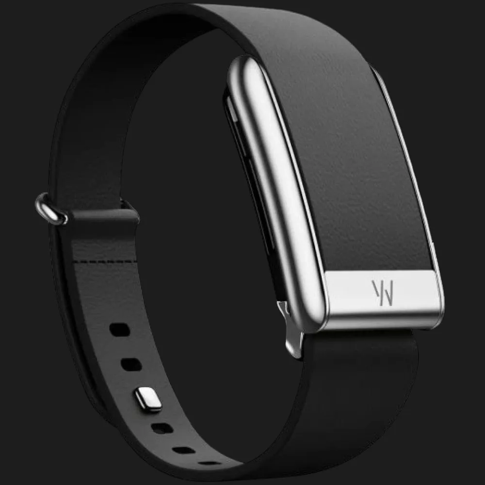 Ремінець Whoop LeatherLuxe Band Tapered для Whoop 5.0/One/Peak (Black with Titanium) (Size S)