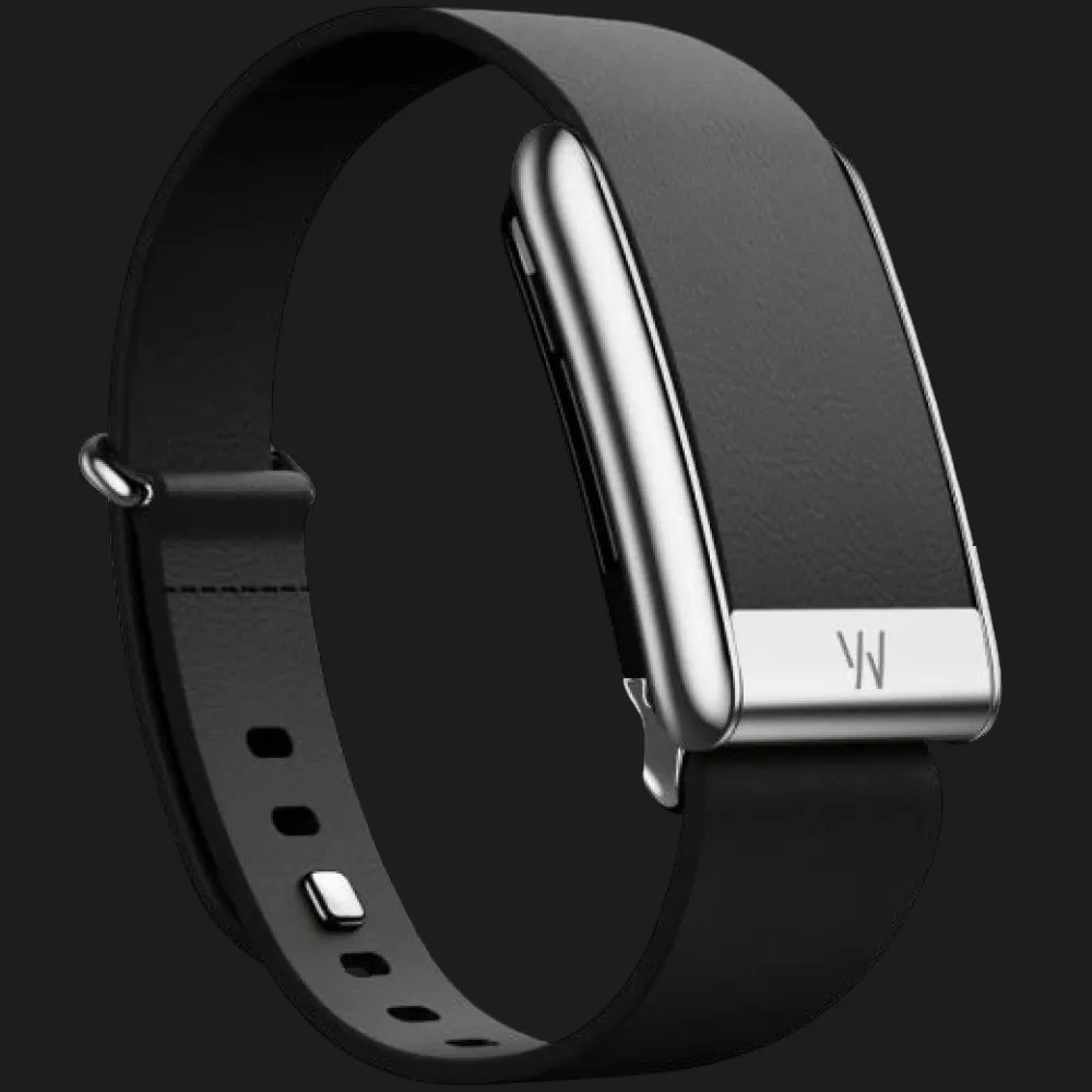 Ремінець Whoop LeatherLuxe Band Tapered для Whoop 5.0/One/Peak (Black with Titanium) (Size S)