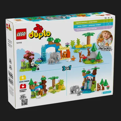Конструктор LEGO DUPLO Семейства диких животных 3-в-1 (10446)